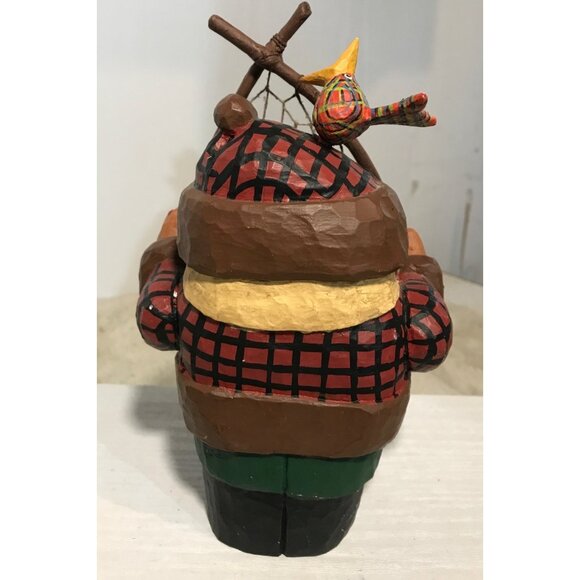 House Of Hatten Santa Figurine With Dreamcatcher & Bird  Handcrafted 1997 - Picture 4 of 6